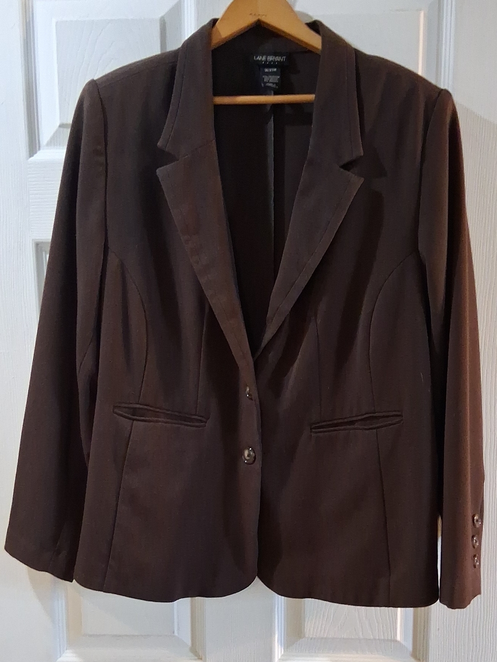 Lane Bryant Chocolate Brown Tailored Blazer